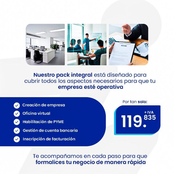 Promoción especial: Pack Formalización de empresa